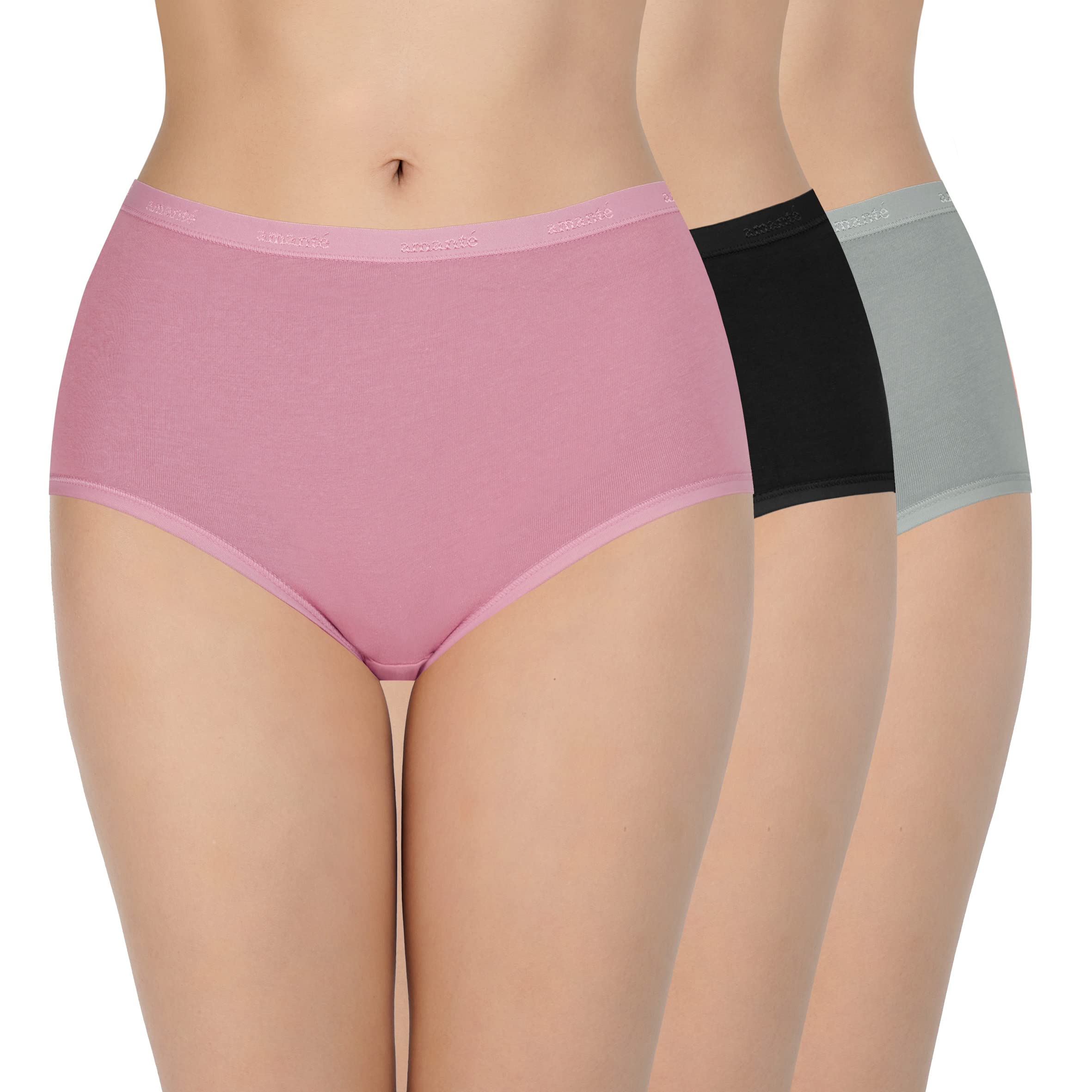 amante Solid Cotton Full Brief Panty Pack(Pack of 3)-picture-31