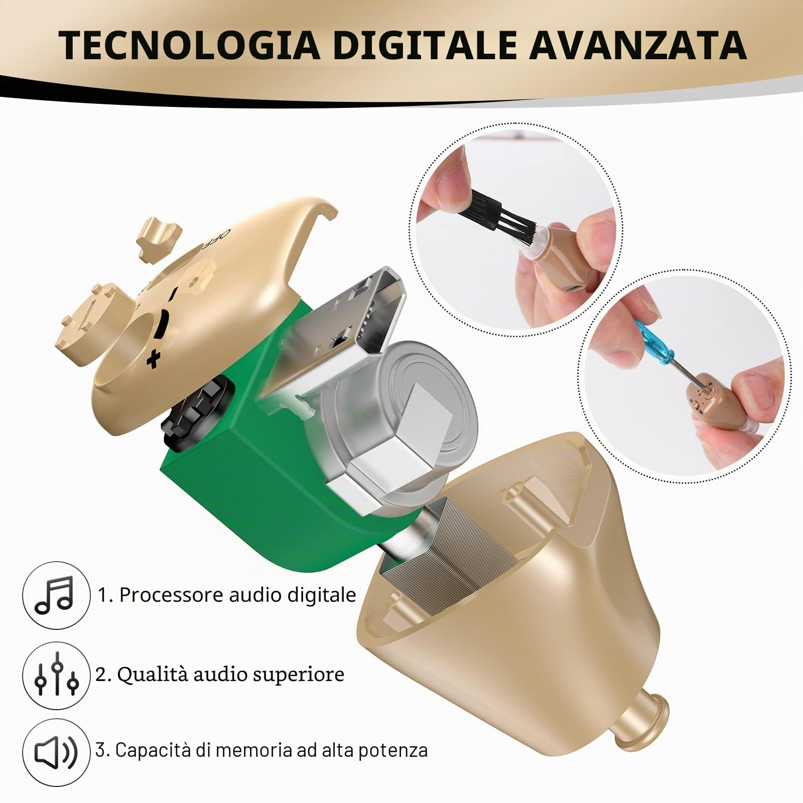 Amplificatore Audio Digitale Ricaricabile con Cancellazione Digitale del Rumore per Trasporto Portatile