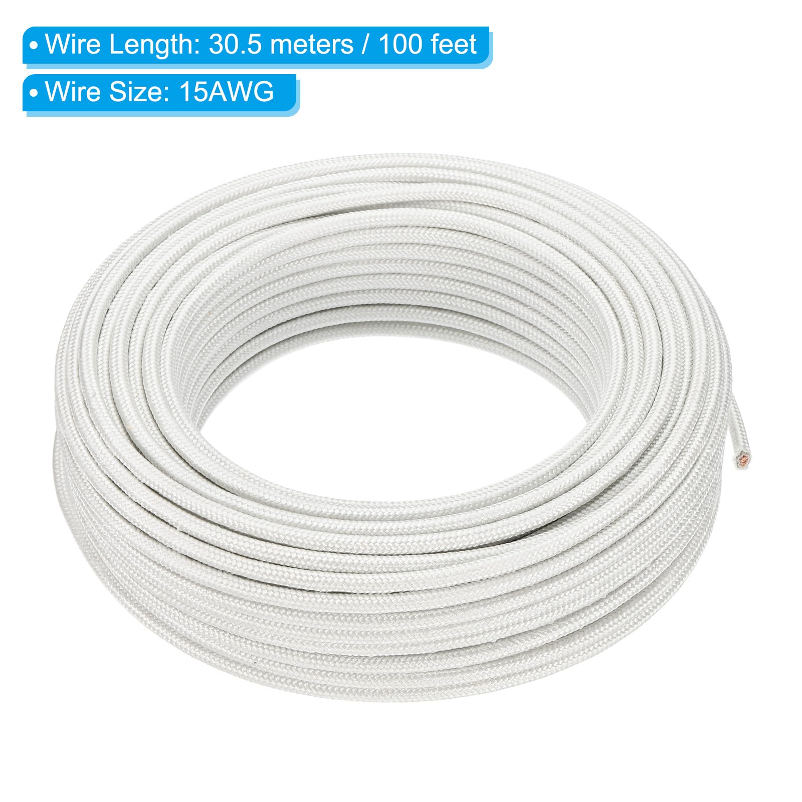 PATIKIL 100Ft 15 AWG High Temperature Wire - Image 2