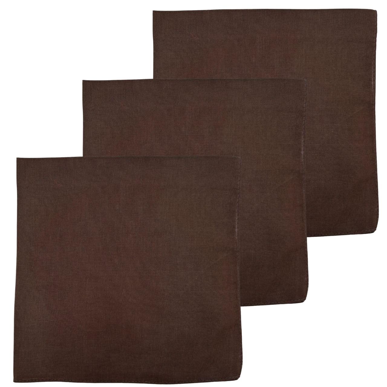 MDSTYLE 100% Cotton Solid Color Bandana for Men &amp; Women 22" x 22" Handkerchief Headband Scarf