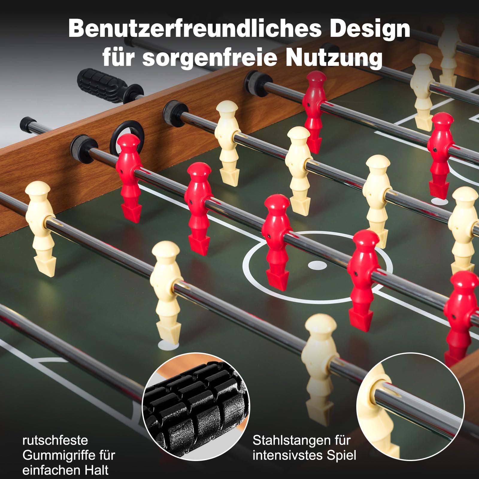 GOPLUS 3 in 1 Spieltisch, Multispieltisch mit Billard, Tischfußball & Hockey, Tischtennis mit komplettem Zubehör, Airhockey Tisch Indoor für Kinder, Erwachsene Party, Familienfeier, 123 x 58 x 83 cm