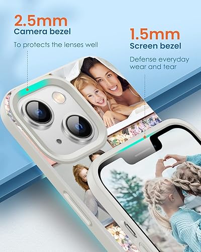 Miniatura 43 de Fundas de teléfono personalizadas para papá y niños, huellas compatibles con iPhone 15, 14, 13, 12, 11 Pro Max, Samsung Galaxy S23 S22 S21 S20