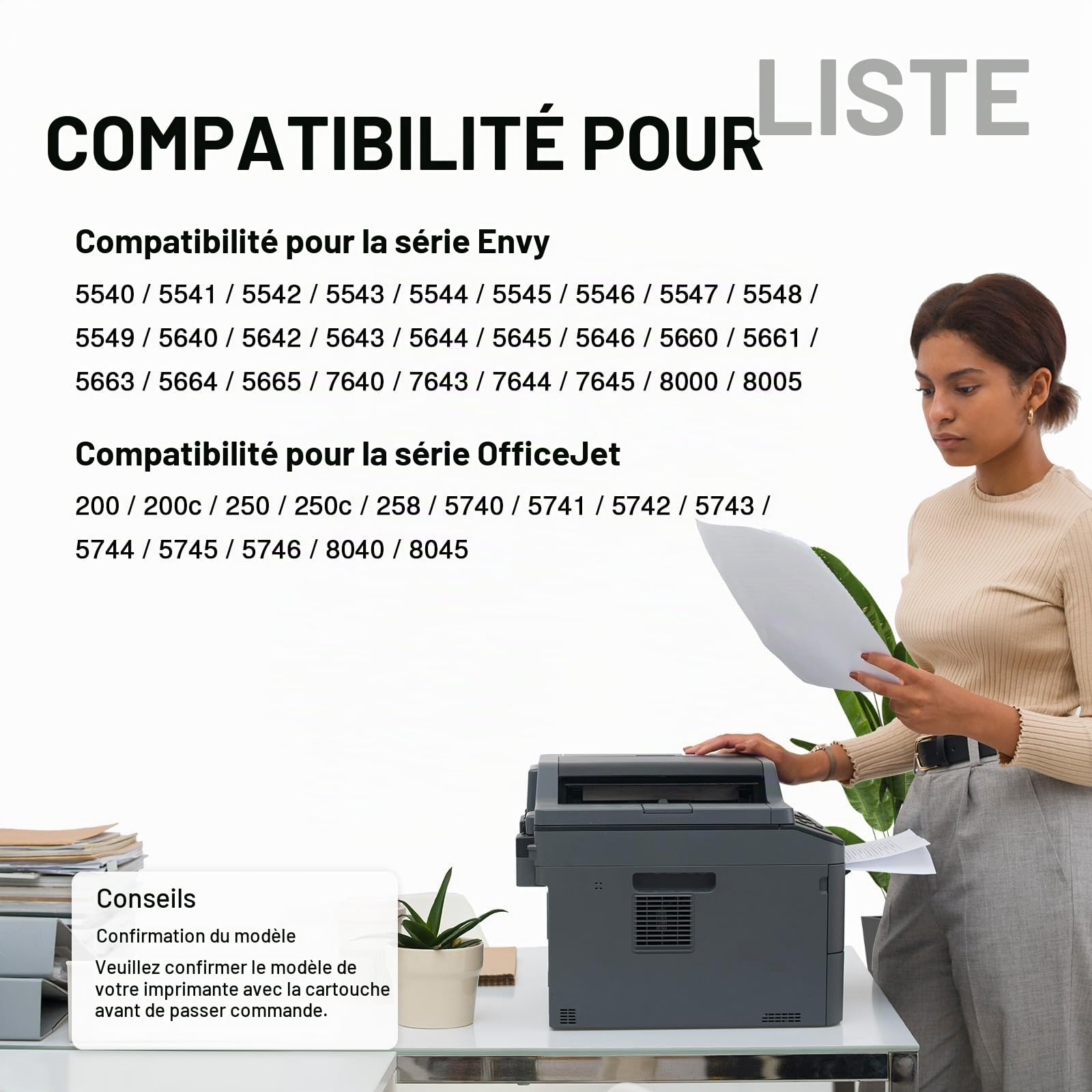 62 XL Cartouche d'encre Remplacement pour Cartouche HP 62 Noir et Couleur XL pour HP 62 Noir pour Envy 5640 5540 7640 5547 5548 5642 5644 OfficeJet 200 250 5740 5742 (2er-Pack)