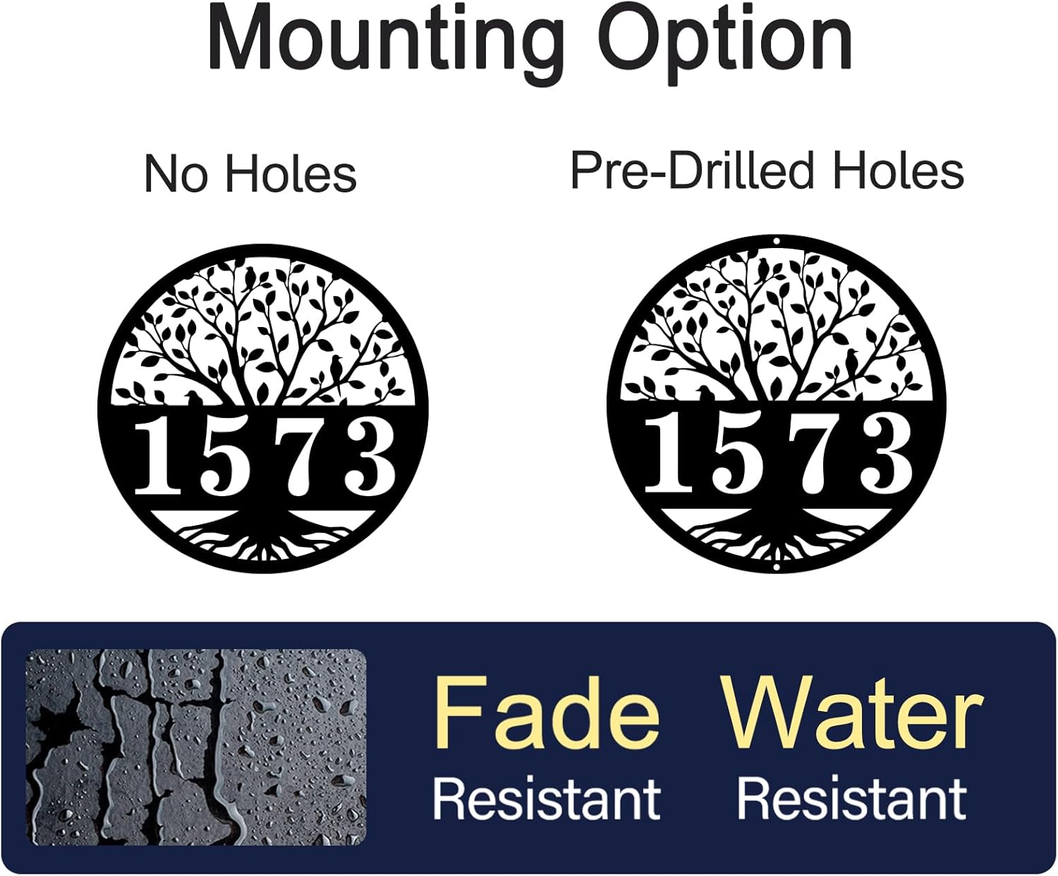 Custom Metal House Numbers for Outside,Personalized Address Numbers for House, Modern House Number Sign Plaque, Metal Address Yard Sign,Numbers for House Address (Tree of Life)