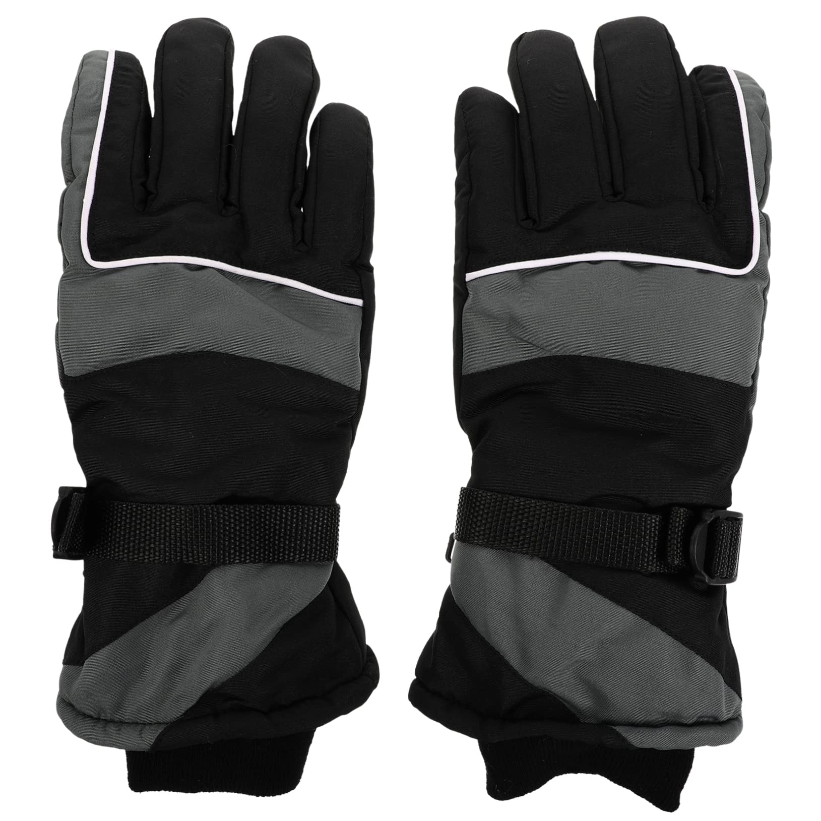 FRCOLOR 1Pair Winter Thick Cycling Gloves Windproof Ski Gloves for Outdoor Activities Adjustable Wrist Design Skid Features for Cold Weather and Biking