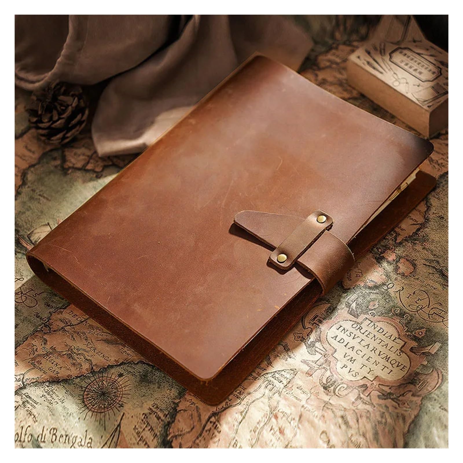 Leder-Notizbücher und Tagebücher, A5/A6, Retro-Spiralbinder, Planer, Tagebuch, Büro, Geschäftsbriefpapier(A5 Brown,With lined paper)
