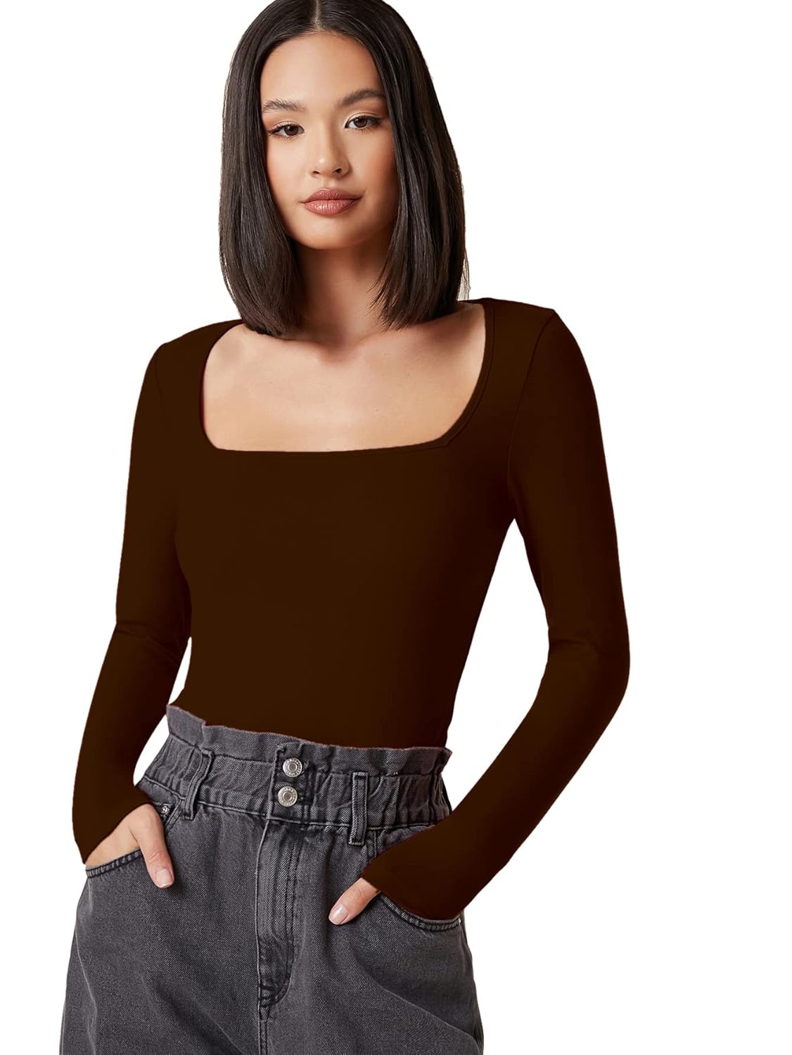 Aahwan Women’s & Girl’s Solid Long Sleeve Polyester Slim Fit Top