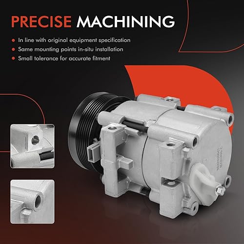 Miniatura 5 de A-Premium Compresor de CA con embrague compatible con Ford Explorer 1996-2001, Mustang, Aerostar, Thunderbird & Mercury Cougar, Mountaineer, FS10