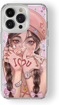 Multitronic iPhone 15 Pro Max Uyumlu I Love You Anime Tasarım Baskılı Şeffaf Kılıf