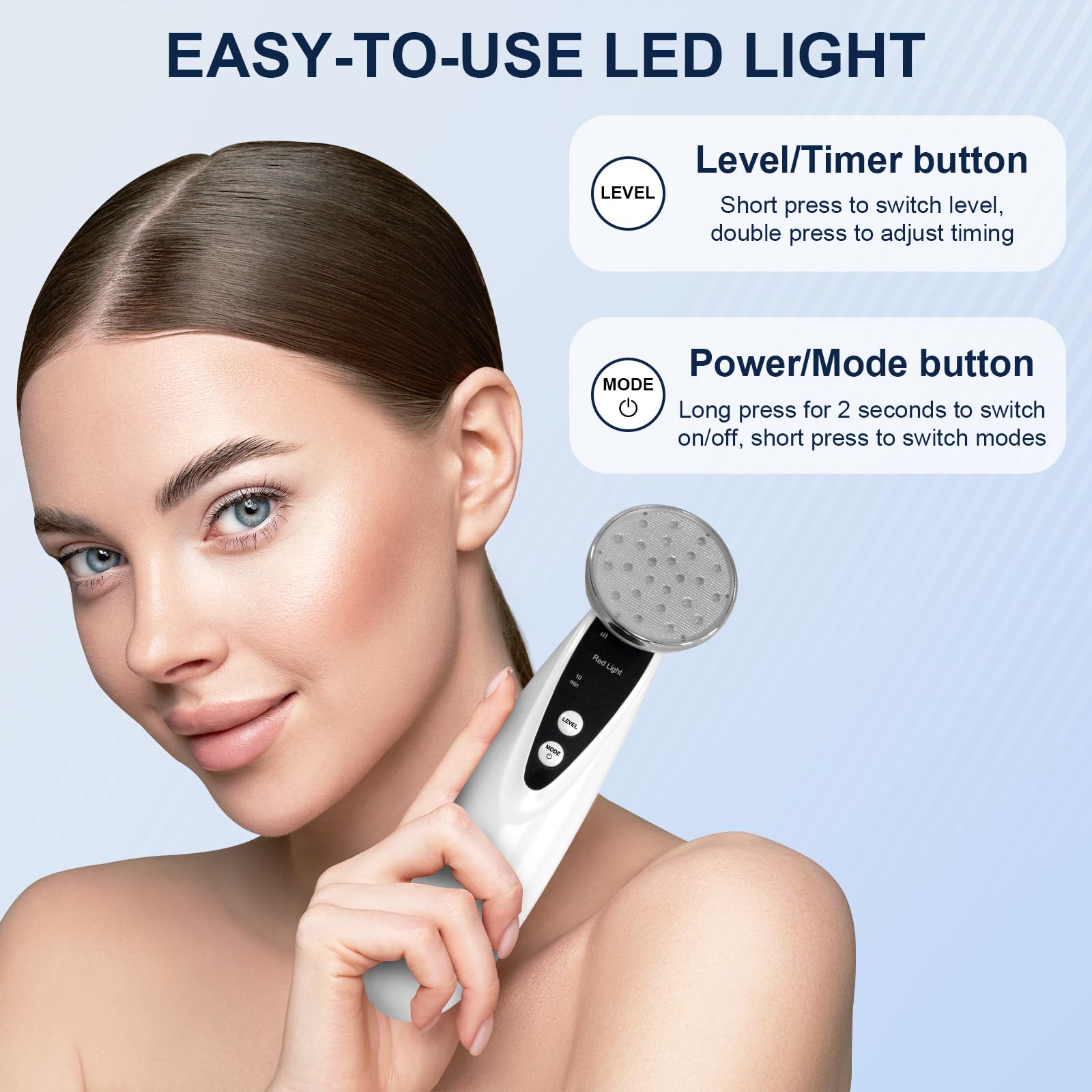 Hottoerak Rotlichtlampe, 660nm & 850nm Infrarotlampe mit 24 LEDs, Tragbare Hand Red Lights, 10/15/20 Minuten Timer und 3 Helligkeitsstufen Rotlicht für Menschen, Haustiere