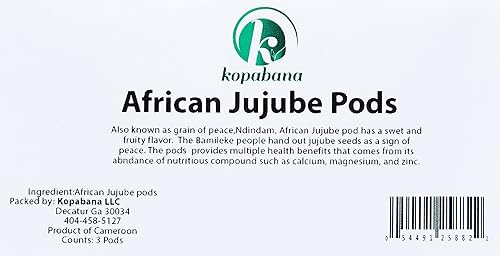 Miniatura 4 de KOPABANA Granos de Paz | Semillas de paz | Granos de la paix | "ndidam" | azufaifo | especias y condimentos africanos | 3 piezas