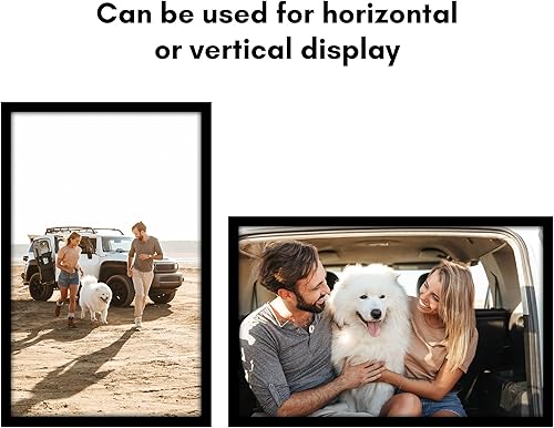 Vista 327 de Americanflat - Marco para póster de 71 x 74 cm con plexiglás pulido, portarretratos negro de madera industrializada, Epic Collection, marco ancho