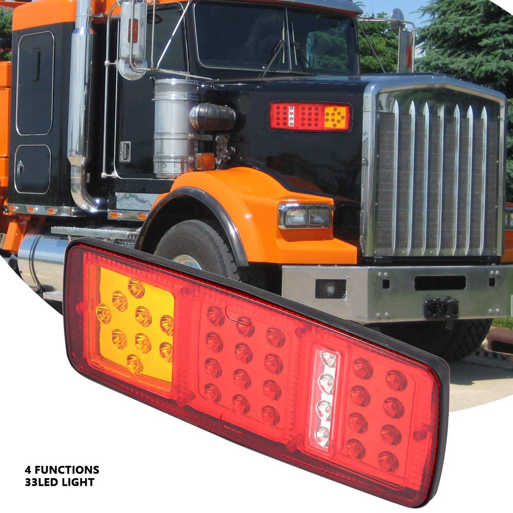 Fydun Fanali Posteriori Rimorchio, 1 Paio 12V Luci Rimorchio A Led Impermeabile Fanale Posteriore LED Luce di Retromarcia Ad Alta Luminosità per Rimorchi, Camion, Barche, Furgoni, Roulotte, RV