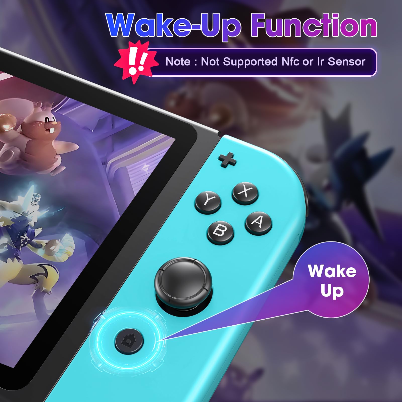 LNLBADNZ Replacement for Nintendo Switch Controller, Left and Right Switch Wireless Controllers Compatible with Switch/Lite/OLED, Support Motion Control/Wake-up/Dual Vibration (G-B) - 5