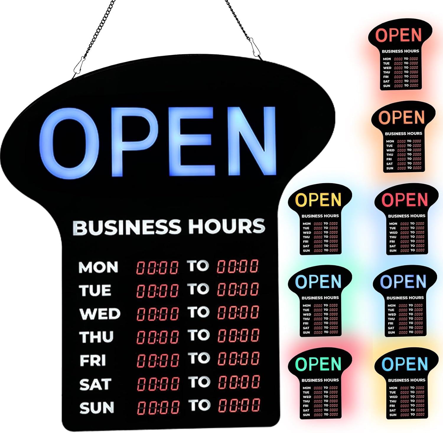 Open Sign with Business Hours