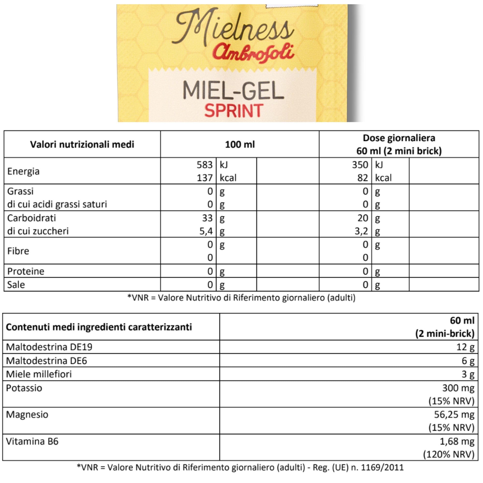 Espositore di 30 Miel-gel Sprint Gusto Arancia