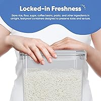 Vista 3 de Chef's Path Contenedores herméticos extra grandes y altos para almacenamiento de alimentos, juego de 4, almacenamiento hermético de alimentos