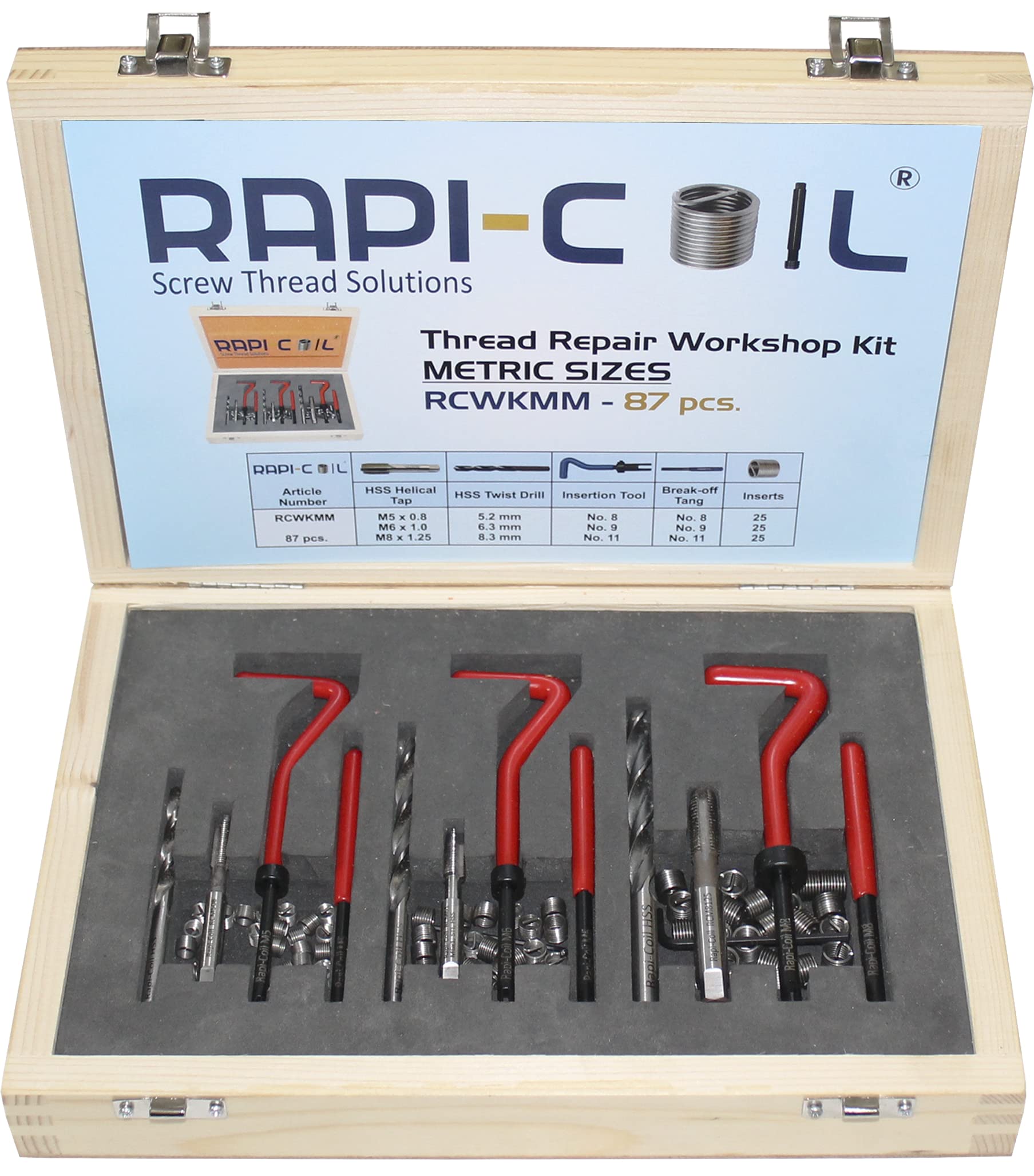 RAPI-COIL® Thread Repairing Workshop Kits (M5 + M6 + M8)