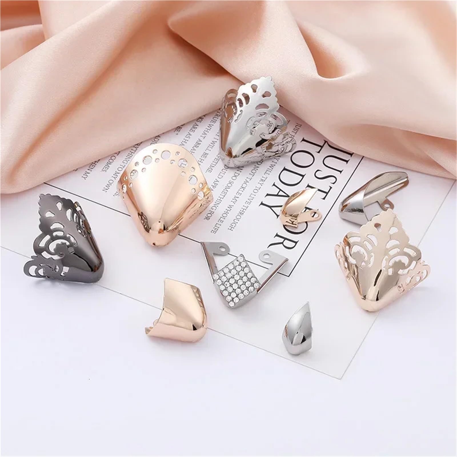 Zapatos de Metal Protector Puntiagudo 5 Pares Mujeres tacón Alto Puntera Desgaste Corrector lágrima Zapato Cuero antipatadas