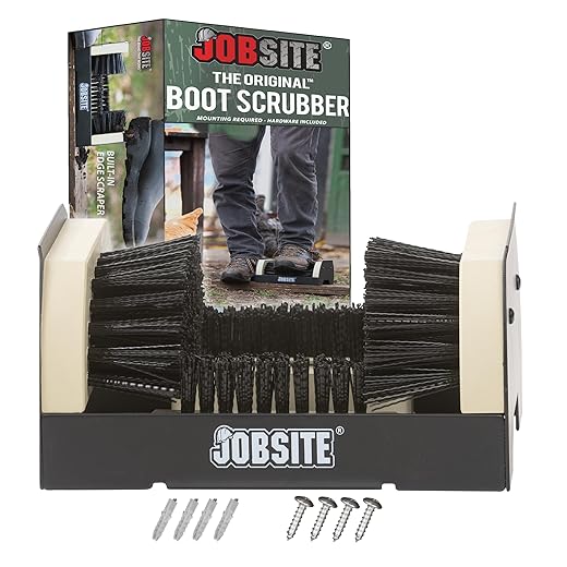 JobSite The Original Boot Scrubber - All Weather Industrial Shoe Cleaner & Scraper Brush