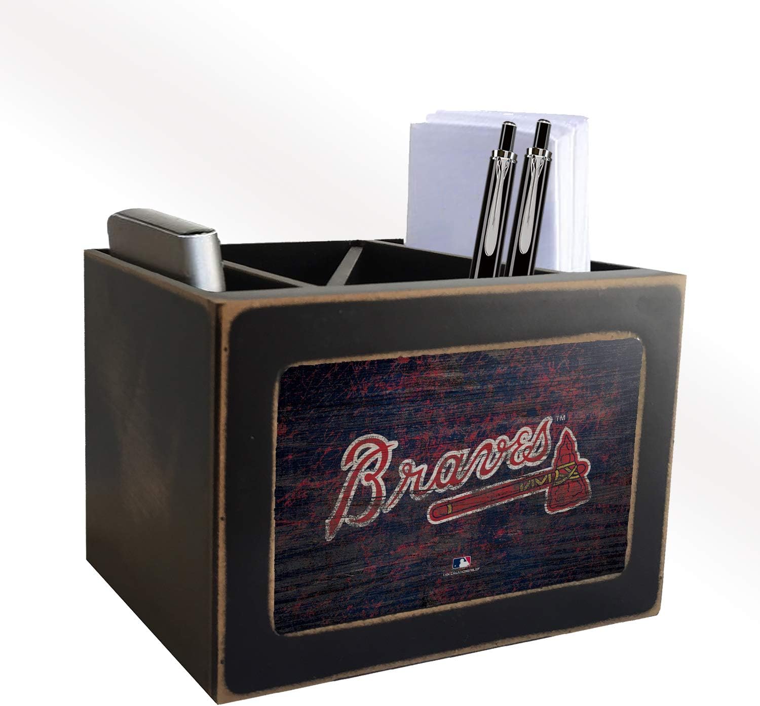 Fan Creations Distressed Team Logo Desktop Organizer with Color