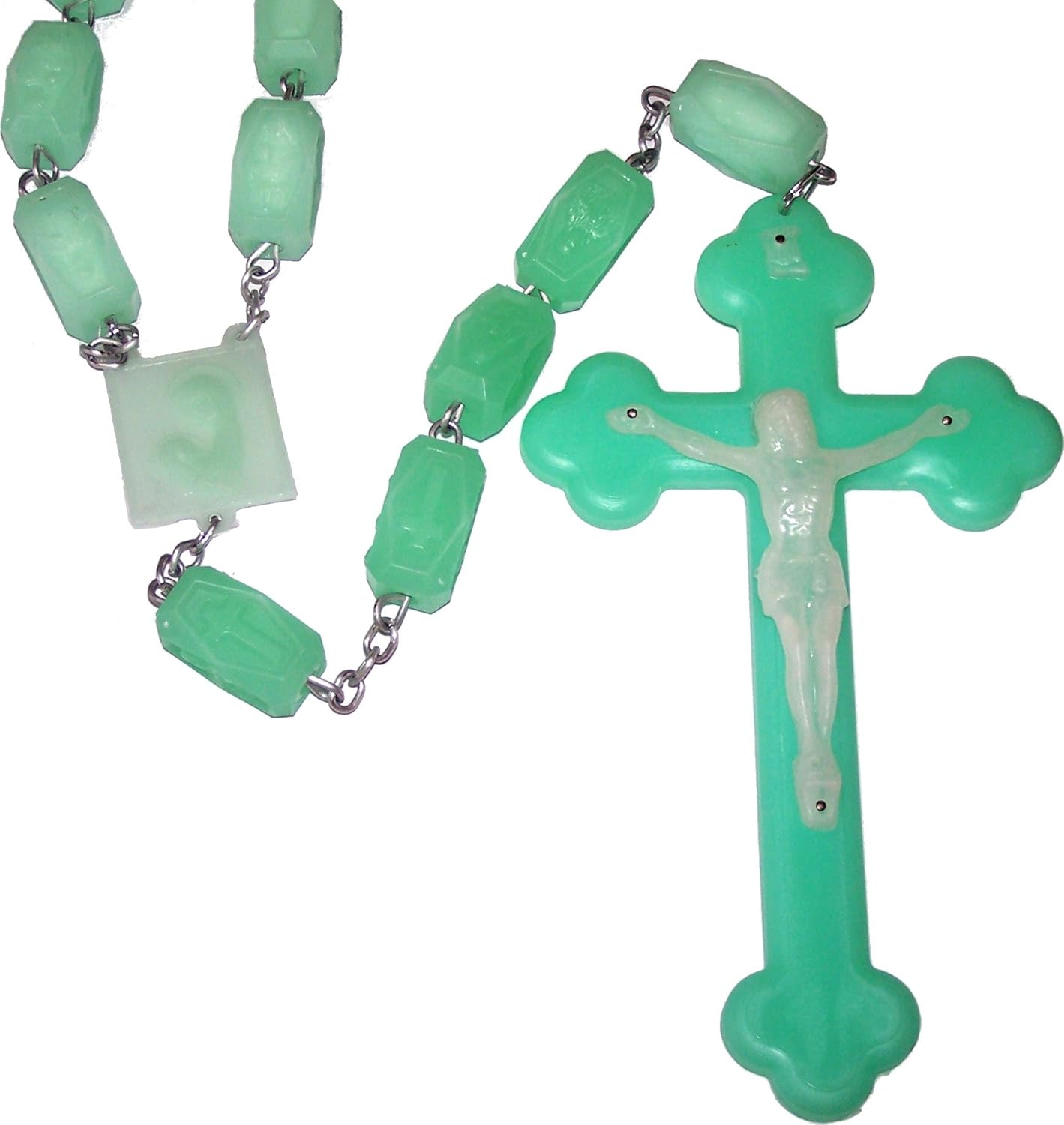 Holy Land Market Phosphoric Holy Rosary (160 cm or 63") Luminous - Light in The Dark Wall