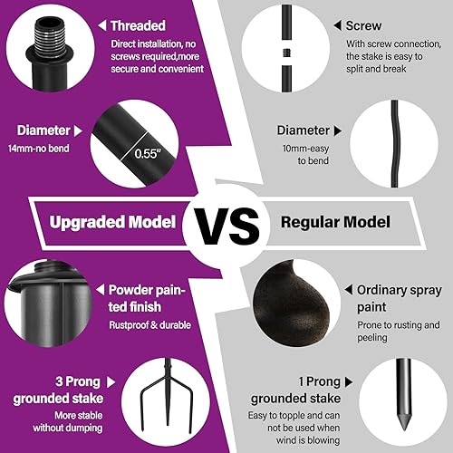 Miniatura 5 de Home Garden - Juego de 4 antorchas de metal de 16 onzas para exteriores, decoración de jardín, antorchas de citronela mejoradas de 59 pulgadas con