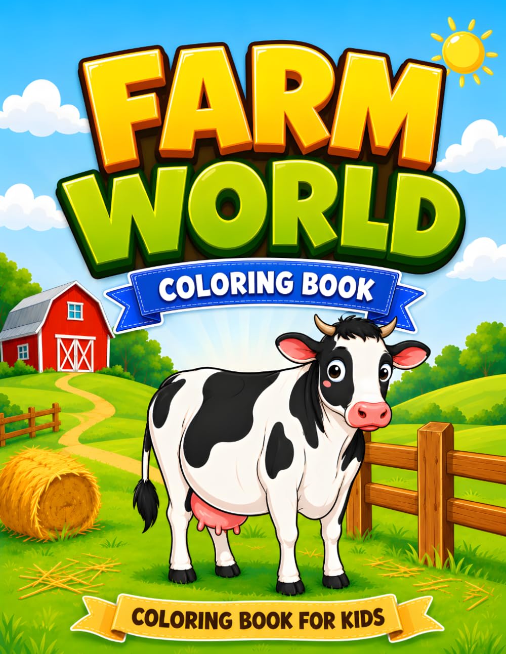 Farm World Coloring Book: Coloring Book For Kids (Amazing World Coloring Books)