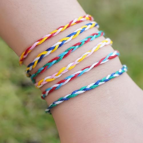 Miniatura 19 de Hilo de bordar, 12 madejas de color arcoíris, pulsera de la amistad, hilo de bordado de punto de cruz, hilo de hilo para hacer pulsera, hilo de hilo