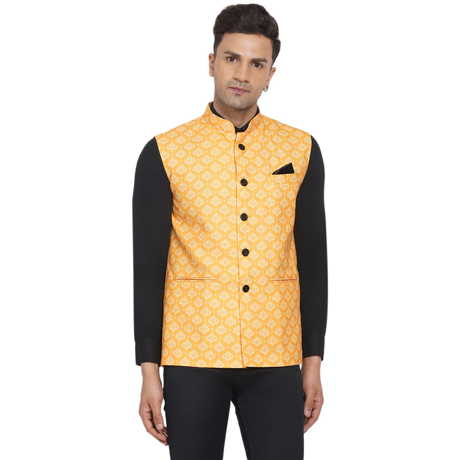 veera paridhaan Men's Cotton Printed Nehru Jacket-picture-26