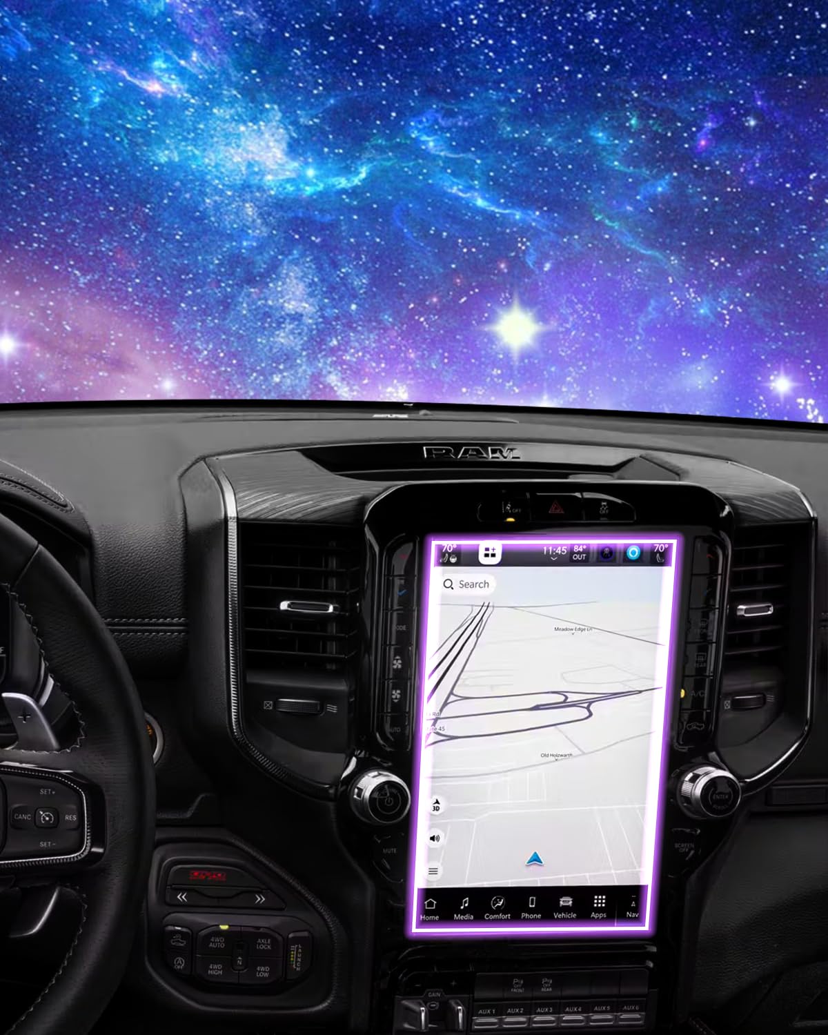 2PCS Matte for 2025 ram screen protector 12 Inch tempered glass for 2025 2026 Dod ge Ram 1500 2500 3500Accessories(Laramie/Rebel/RHO/Limited/Limited Longhorn/TRX)