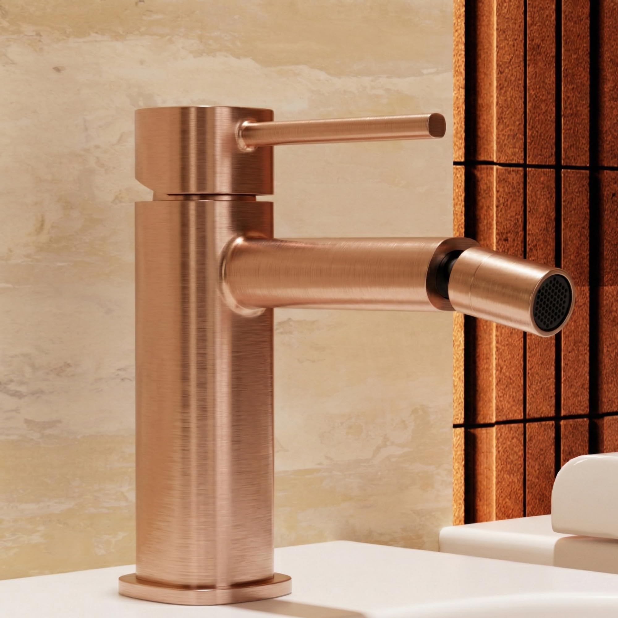 IMEX bateria bidetowa z mieszaczem ciepłej i zimnej wody, bateria bidetowa, bateria bidetowa z mieszaczem ciepłej i zimnej wody, bateria bidetowa, bateria Bidet, łatwa instalacja, seria toskańska