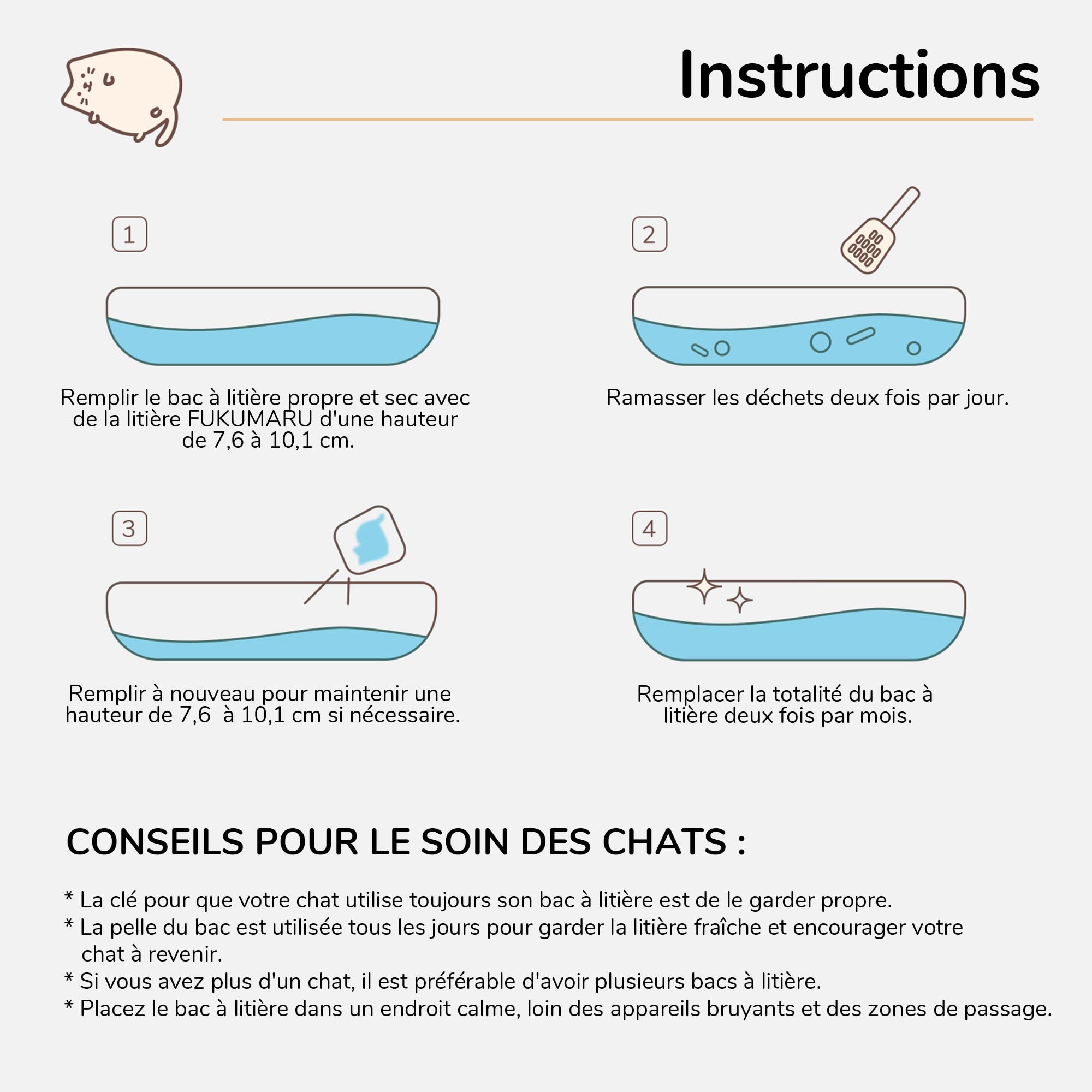 FUKUMARU Litière pour Chat en Tofu Mélangé, 10,8 kg Litière pour Chat Agglomérante, Contrôle des Odeurs, sans Poussière et Ultra-Absorbante, Lavable à l'eau, Parfum de Thé Blanc