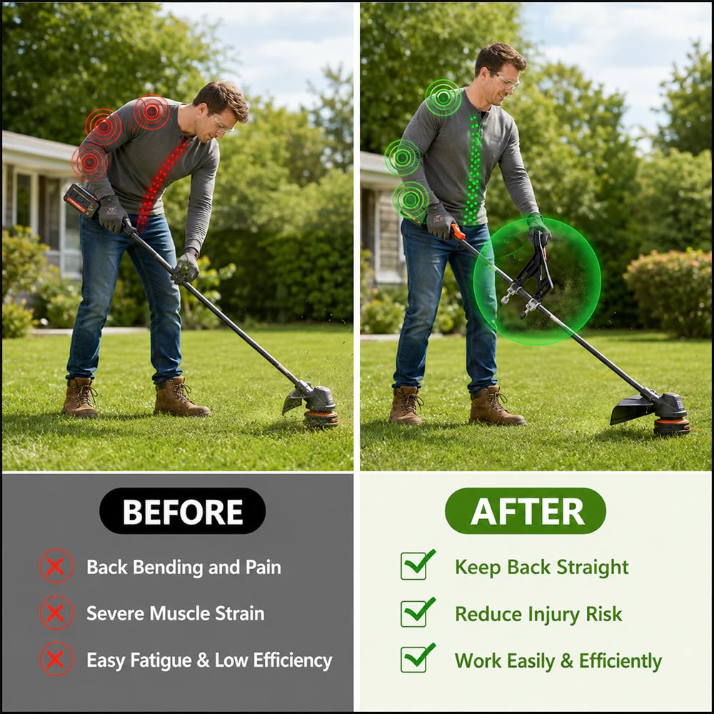Ulepszone przedłużenie uchwytu łopaty do Greenworks GD60BCB