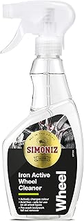 Simoniz Iron Active Car Wheel Cleaner Spray, Fast-Acting Tyre Cleaner To Remove Baked On Brake Dust, Essential Car-Cleaning Products, Colour Changing Alloy Wheel Cleaner For All Wheel Types, 500ml