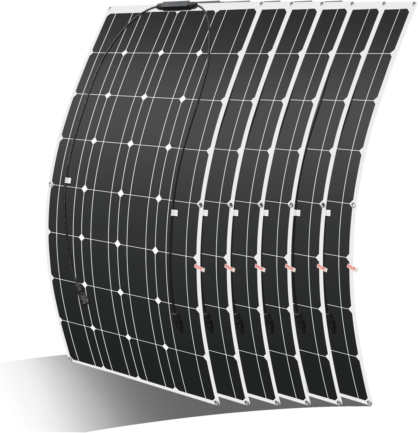 600W Solar Panel 12V Flexible Solar Panel 6pcs 100W Solar Panels Monocrystalline Suitable for Roofs, Caravans, Boats, Solar Panels 600W