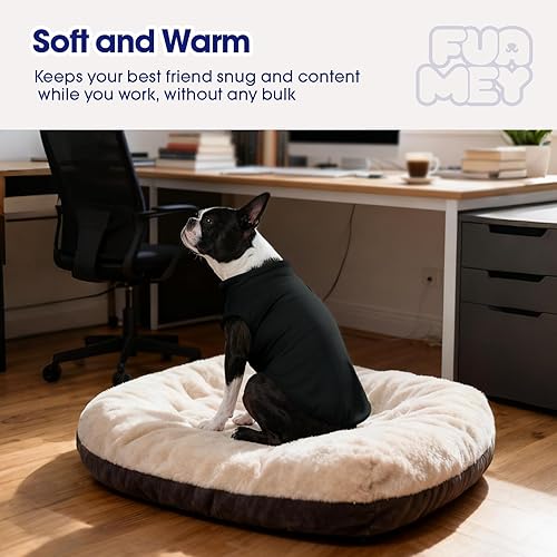 Miniatura 3 de FUAMEY Chaleco de forro polar para perros grandes, sudaderas cálidas y elásticas para perros con agujero para la correa, suéter suave de cuello alto