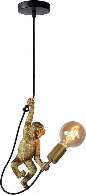 Lucide Extravaganza Chimp Black Hanging Lamp - Ø17.5cm, Dimmable