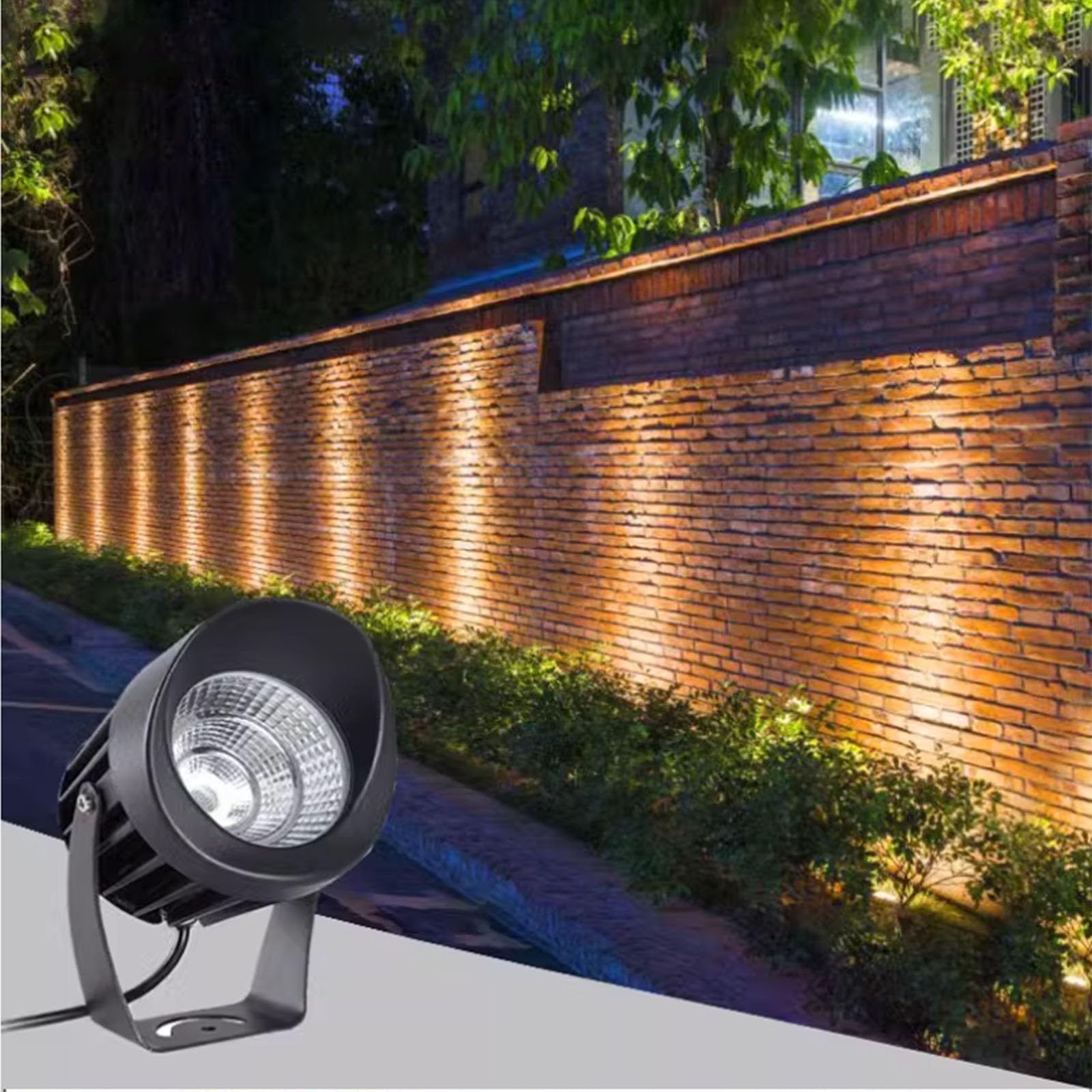Luz De Inundación LED - Focos LED para Exterior,Luz De Haz LED CA 85-265 V, Luces De Árbol COB Impermeables IP65, para Construcción, Muro Exterior, Parque Parque Luces De Paisaje(White,25W)