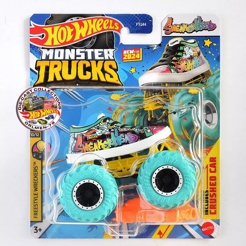 Amazon.com: Hot Wheels Monster Trucks Sneakerhead Freestyle