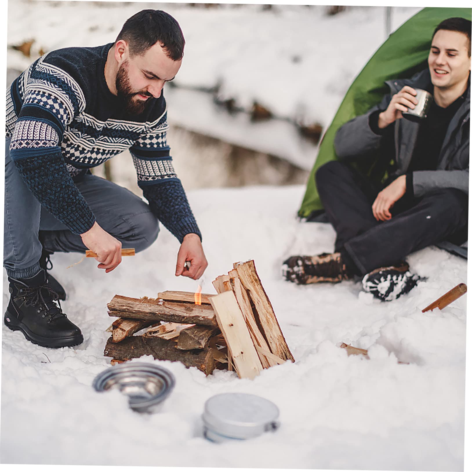 BESPORTBLE 6pièces Bâtonnets Allume-feu Extérieurs Allumage Rapide pour Camping Randonnée Et BBQ Résistants Aux Intempéries pour Aventures Plein Air