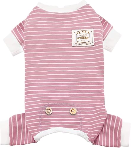 KYEESE Pijamas para perros elásticos para perros con tiras de 4 patas, ropa para cachorros