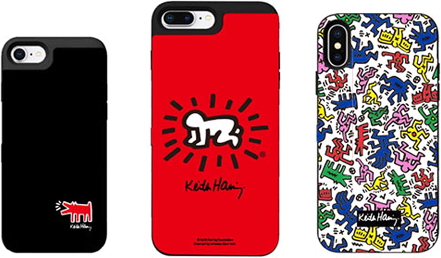 Amazon Co Jp 5種類のかわいいヴィンテージスタイルのユニークで魅力的なモダンクラシックの幾何学的keith Haringキース ヘリング ユニーク絵文字キャラクターレタリングラブリーアートデザインiphoneケースとgalaxyケースtpuシリコンとポリカーボネートの二重構造の鏡