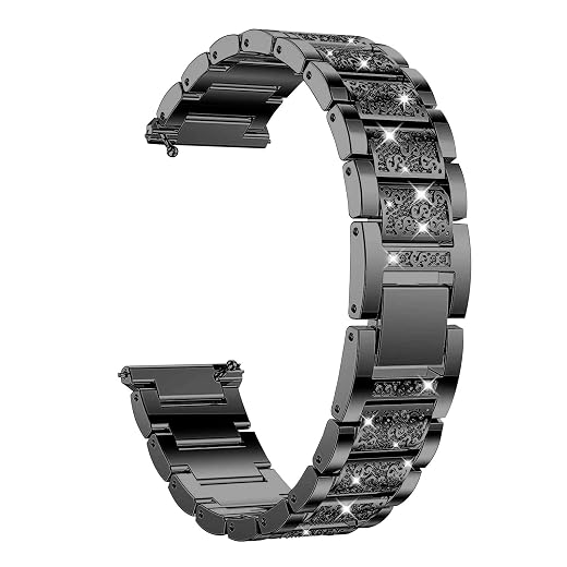Pulseira Feminina Moderna Geométrica — Elegante e Maximalista, Acessório de Moda Premium para Looks Sofisticados Pulseira feminina de strass brilhante, 20 mm/22 mm, pulseira moderna de aço inoxidável brilhante