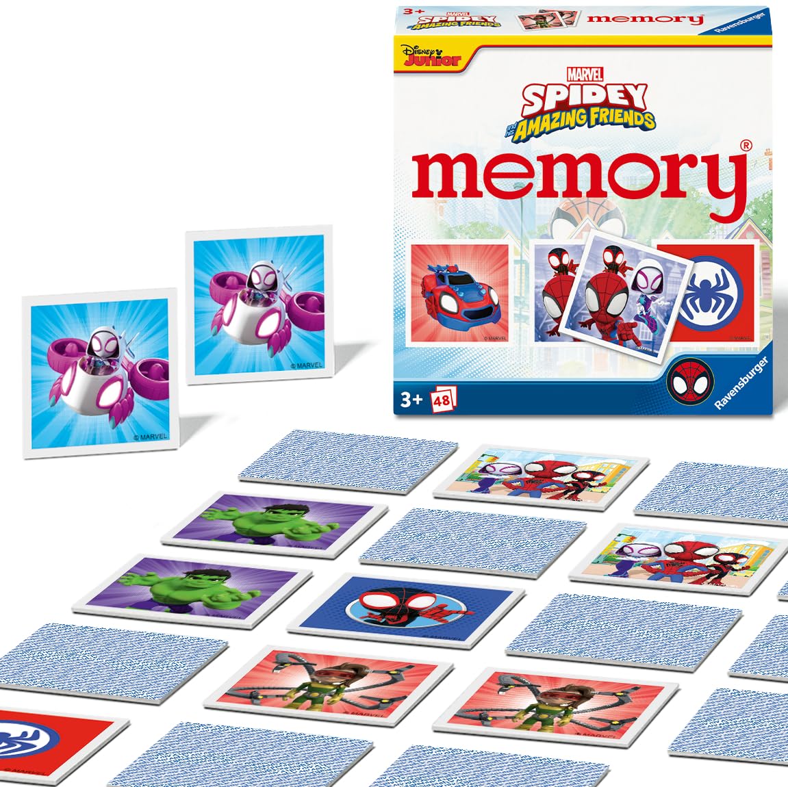 Ravensburger Marvel Spidey & His Amazing Friends Mini Memory Game for Kids Age 3 Years Up - 2 to 6 Players