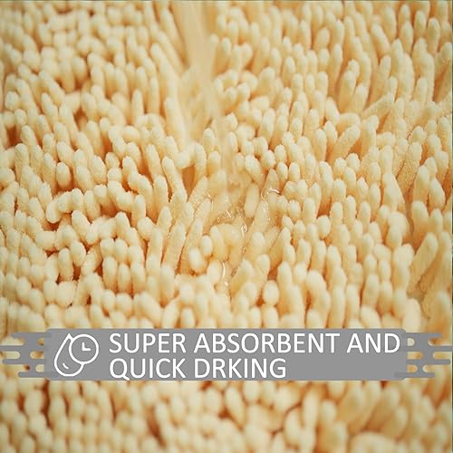 Miniatura 7 de Juegos de alfombras de baño de 3 piezas antideslizantes, alfombras de baño con respaldo de PVC, alfombra de baño lavable, absorbente, alfombrillas