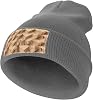 3D Cuboid Pattern Knitted Hat for Men Women Cuffed Hat Plain Beanie Skull Cap for Exercise Winter Hats Ski Hat
