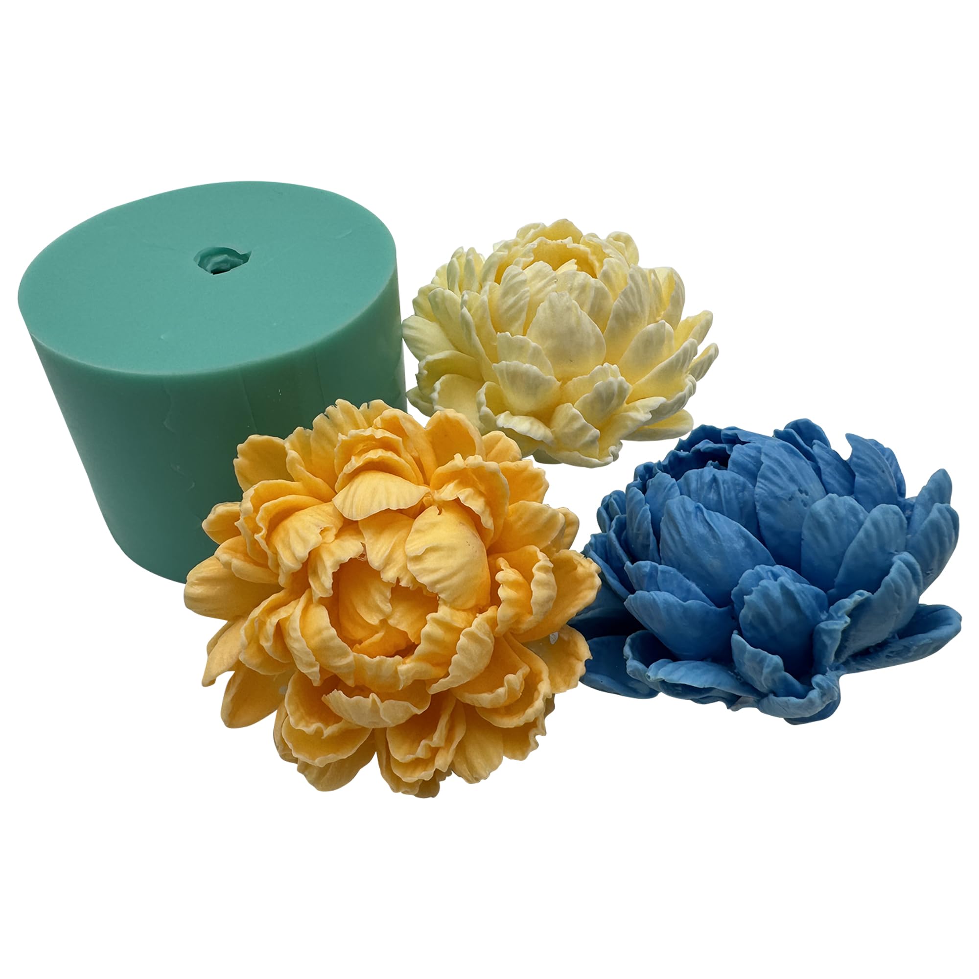 GreatMold - Molde de resina epoxi para jabón, diseño de rosas en 3D, para decoración de tartas, manualidades (3Dflower-03)