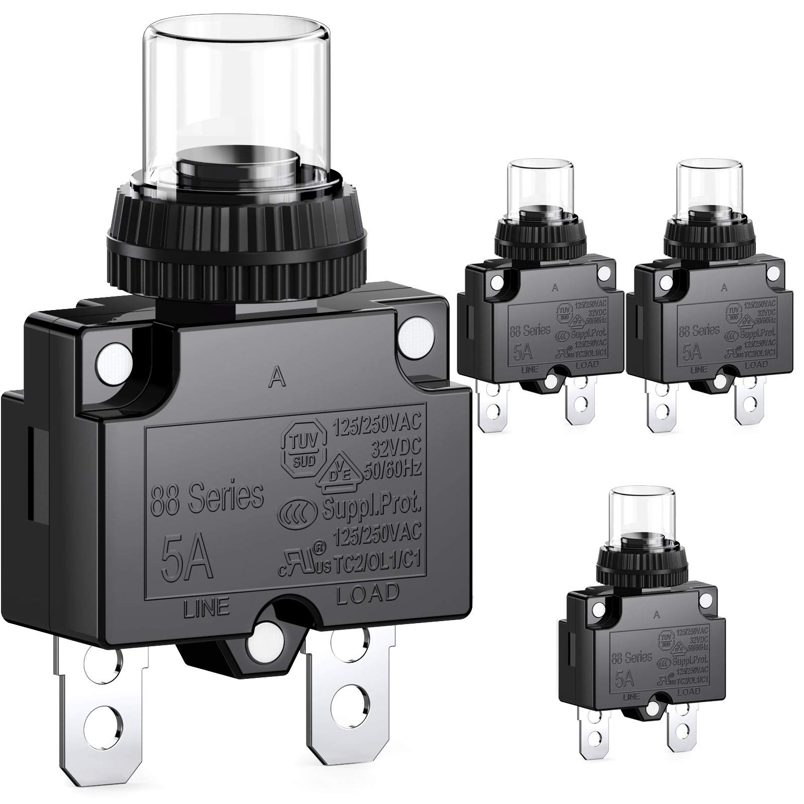 Interruttore Termico Namvo 5A - 125-250V AC, Reset Manuale, Protezione Sovraccarico - Foto 8