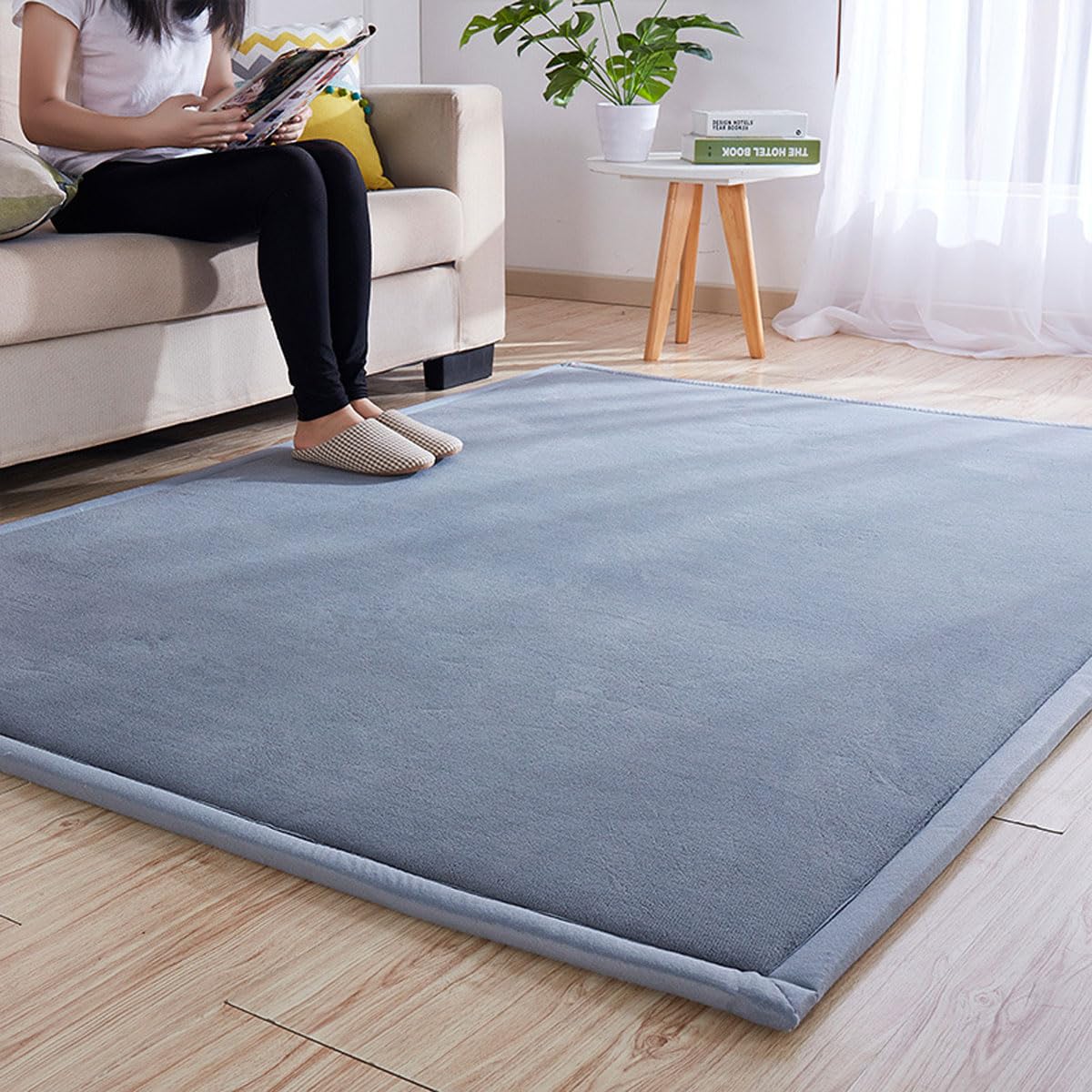 Single tree forest Large Area Rug, 2cm Thick Kids Carpet-Silver Gray-190 * 240cm